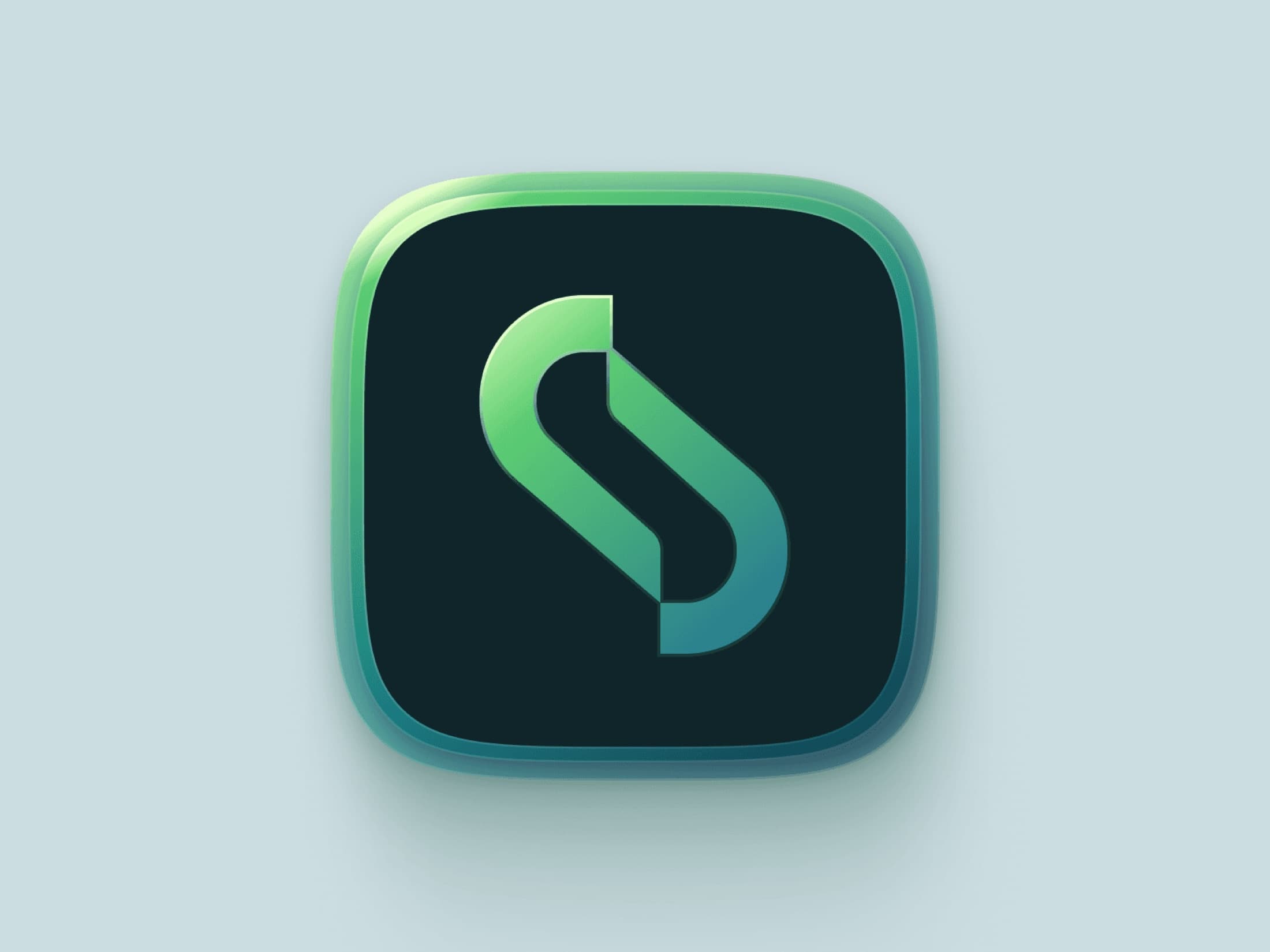 Chia Signer app icon, a split green mark on a dark rounded square.