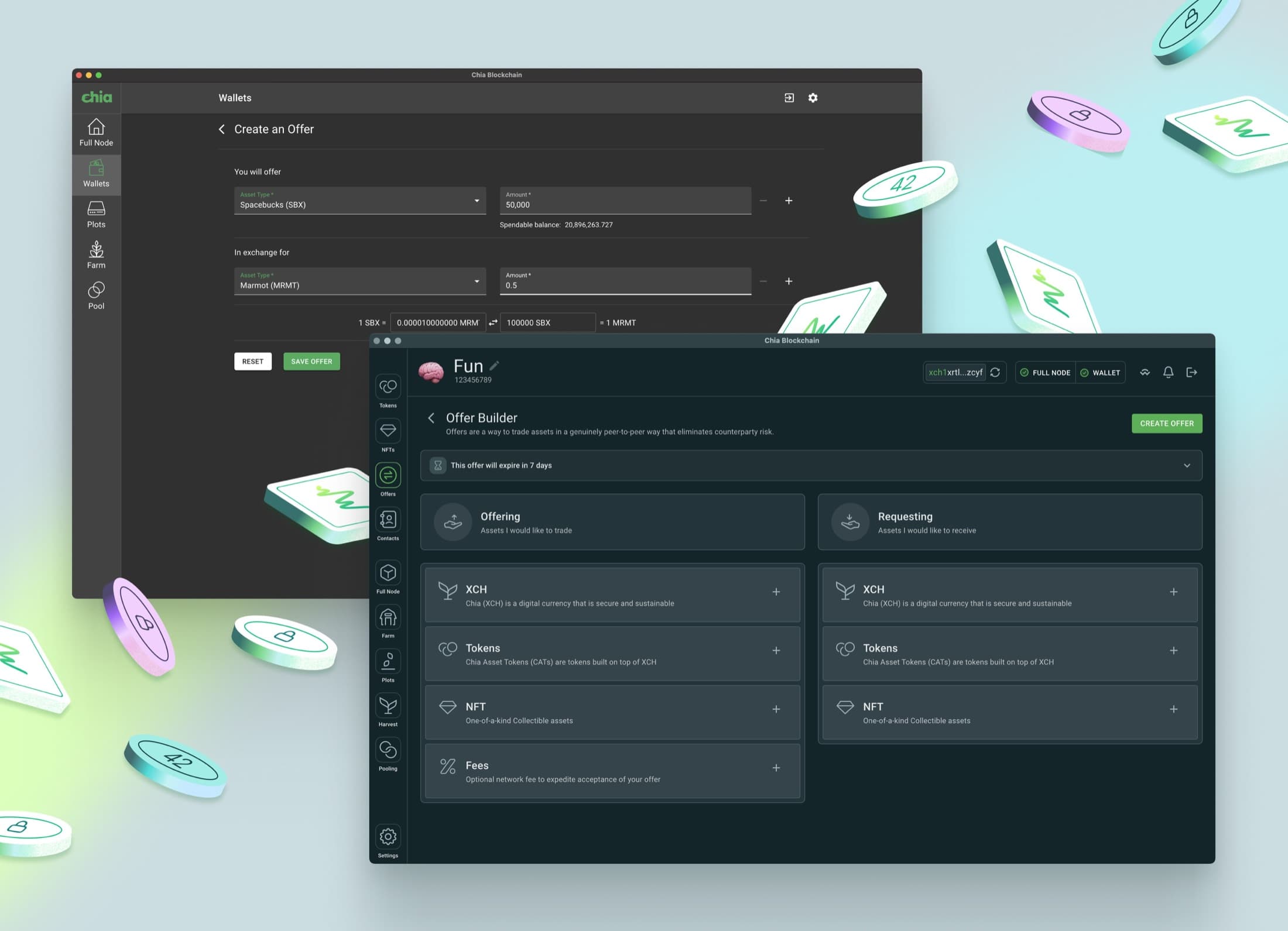 The original offers interface beside the updated Offer Builder.
